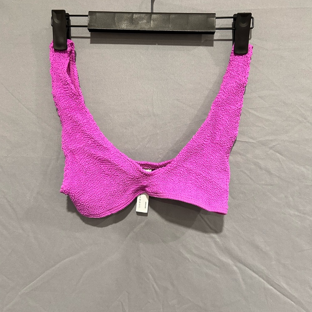 Bond-eye Fuchsia Textured Bikini Top